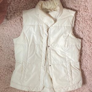 White quilted vest